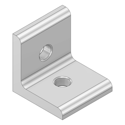 40-513-1 MODULAR SOLUTIONS ANGLE BRACKET 30MM TALL X 30MM WIDE W/ HARDWARE